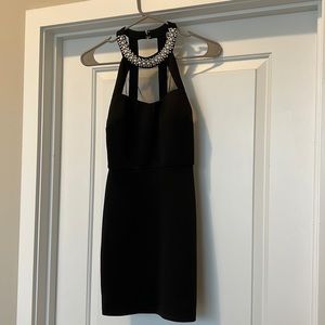 Pearl high neck formal dress